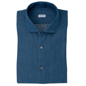 Camicia tessuto 100% cotone Denim