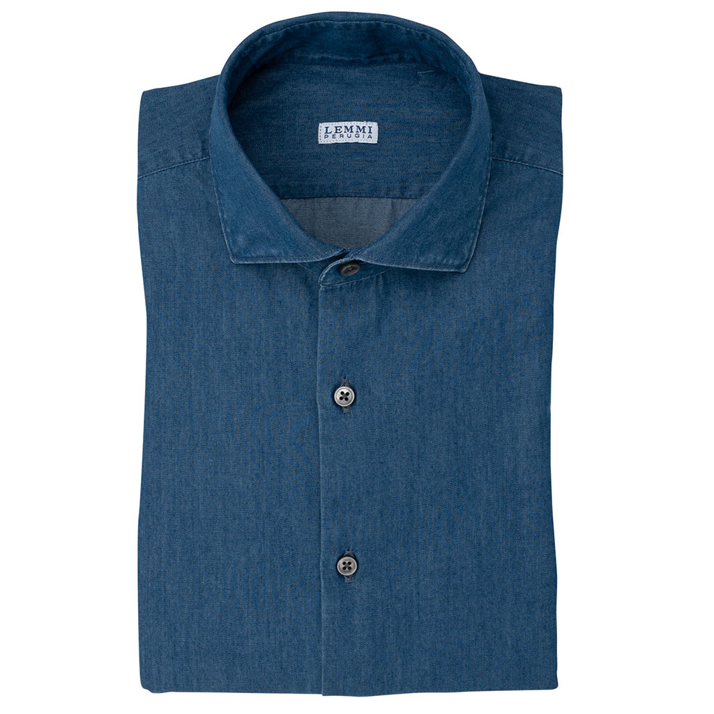 Camicia tessuto 100% cotone Denim Camicia tessuto 100% cotone Denim