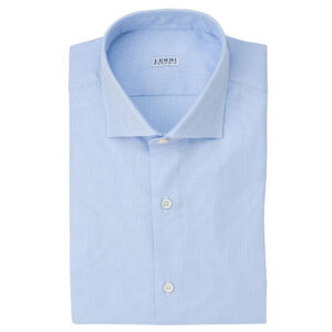 Camicia celeste collo Francese interni semi morbidi