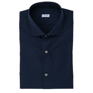 Camicia blu scuro collo francese