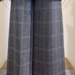 Pantalone lana jacquard quadro